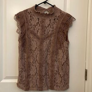 Purple lace dress shirt